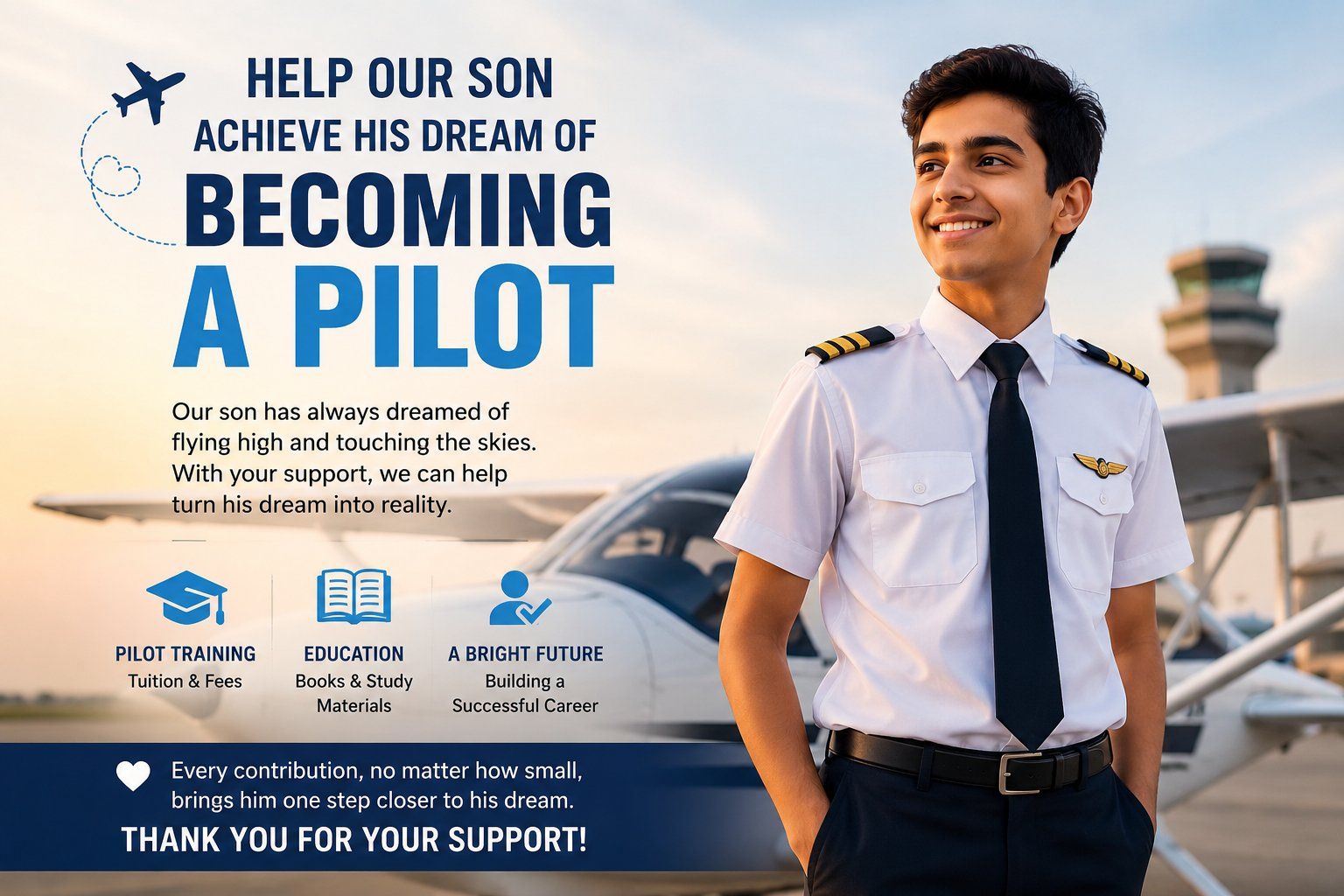 Help Our Son Achieve His Dream of Becoming a Pilot